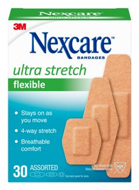 Nexcare™ Ultra Stretch Bandages, Assorted 576-30PB