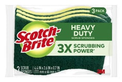 Scotch-Brite® Heavy Duty Scrub Sponge HD-3, 8/3