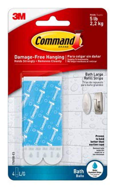 Command™ Water Resistant Strips 17605B Large Blue