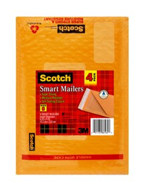 Scotch™ Poly Bubble Mailer 4-Pack, 8913-4, 6 in x 9.25 in Size #0, 12/4