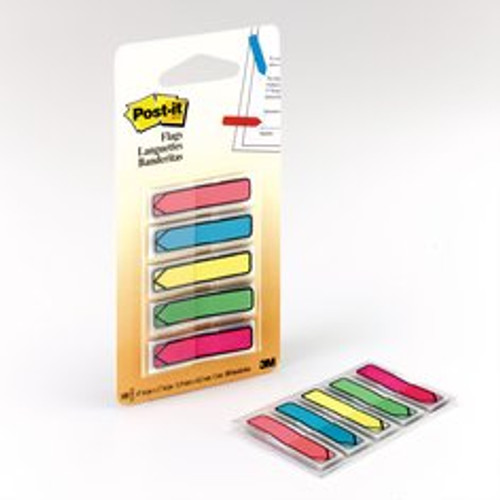 Post-it® Flags 684-ARR2, .47 in. x 1.7 in. Assorted Brights 20 each 100 TTL Flags