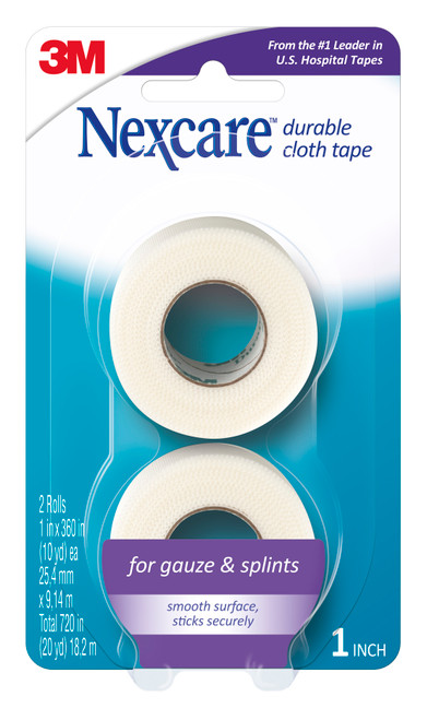 7100246065 Nexcare Durable Cloth First Aid Tape 791-2PK, 1 in x 360 in