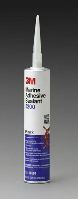 3M™ Marine Adhesive Sealant 5200, Black, 295 mL Cartridge, 12/Case