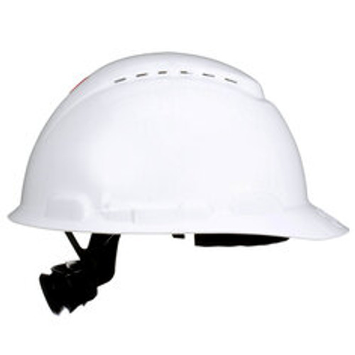 3M™ SecureFit™ Hard Hat H-701SFV-UV, White, Vented, 4-Point Pressure Diffusion Ratchet Suspension, with UVicator, 20 ea/Case