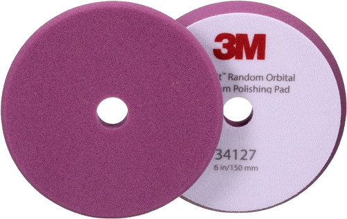 7100276852 3M Perfect-It Random Orbital Foam Polishing Pad 34127, Fine, Purple, 6in (150 mm), 2 Pads/Bag, 6 Bags/Case