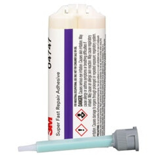 3M™ Super-Fast Repair Adhesive, 04747, Amber, 47.3 mL Cartridge, 6 per
case