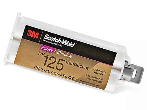 7100320463 3M Scotch-Weld Epoxy Adhesive DP125, Translucent, 48.5mL Duo-Pak, 12/Case