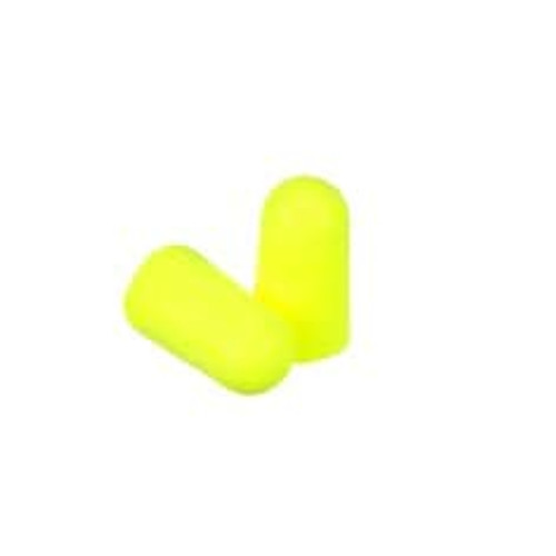3M™ E-A-Rsoft™ Yellow Neons™ Earplugs 312-1251, Uncorded, Poly Bag, Large Size, 2000 Pair/Case