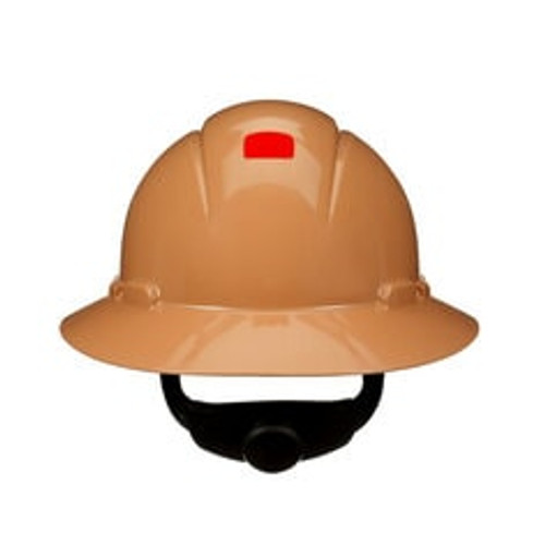3M™ SecureFit™ Full Brim Hard Hat H-811SFR-UV, Tan 4-Point pressure Diffusion Ratchet Suspension, with Uvicator, 20 ea/Case