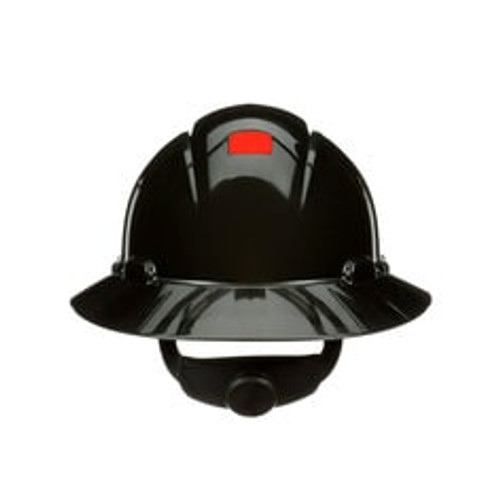 3M™ SecureFit™ Full Brim Hard Hat H-812SFR-UV, Black, 4-Point Pressure Diffusion Ratchet Suspension, with Uvicator, 20 ea/Case