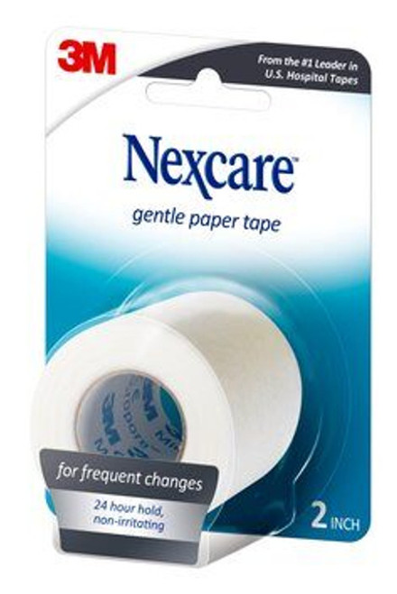 7100316422 Nexcare Gentle Paper First Aid Tape T781-2PK, Tan, 1 in x 10 yds