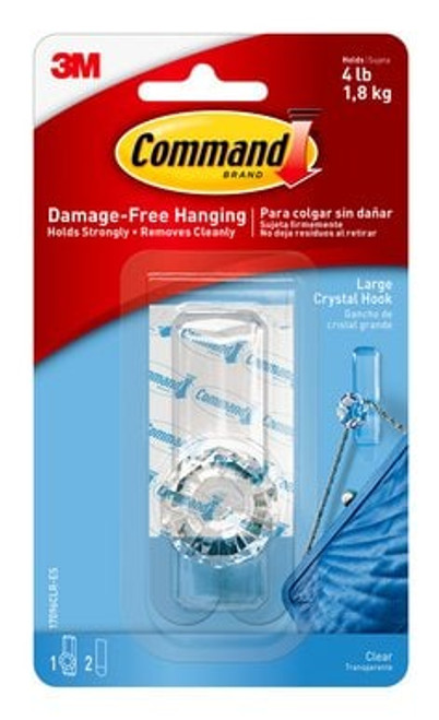 Command™ Clear Large Crystal Hook 17096CLR-ES