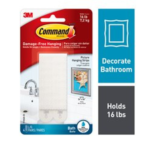 Command™ Large Bath Picture Hanging Strips 17206B-EF