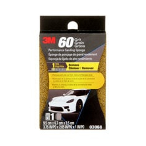 3M™ Performance Sanding Sponge 03068, 60 Grit, 12/Case