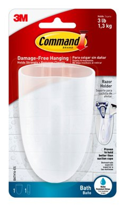 Command™ Razor Holder with Water-Resistant Strips BATH16-ES