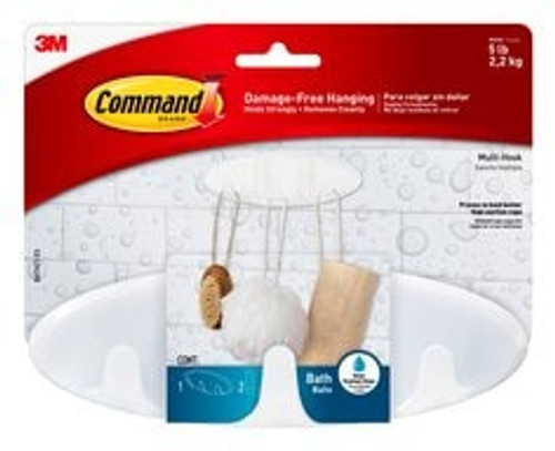 Command™ Multi-Hook with Water-Resistant Strips BATH21-ES