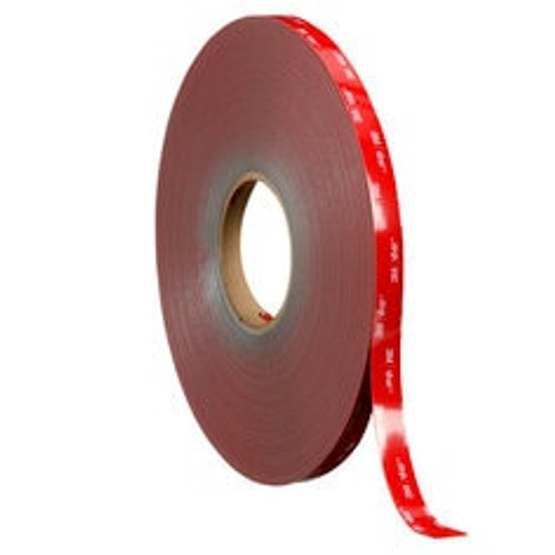 3M™ VHB™ Tape GPH-060GF, Gray, 1/2 in x 36 yd, 25 mil, Film Liner, 18 Roll/Case