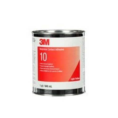 3M™ Neoprene Contact Adhesive 10, Light Yellow, 1 Quart, 12 Can/Case