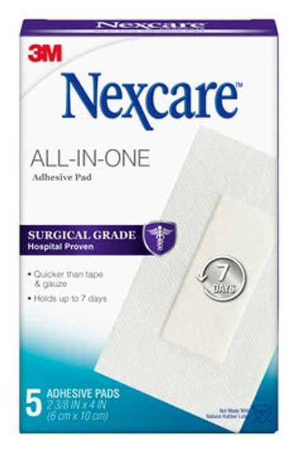 Nexcare™ All-in-One Adhesive Pad H3564, 2 3/8 in x 4 in (6 cm x 10 cm)