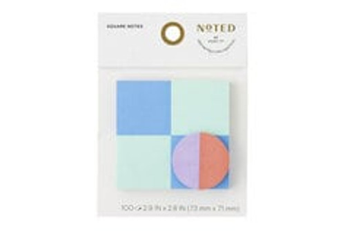 Post-it® Square & Round Mini Notes NTDW-331-2, 2.9 in x 2.8in 100 sheet/pad 1.4in x 1.4in 50 sheet/pad