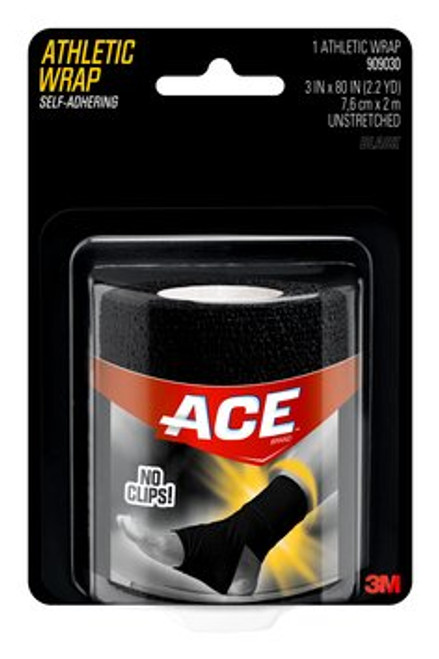 ACE™ Brand Black Athletic Wrap 909030, 3 in x 5 yd (76.2 mm x 4.57 m)