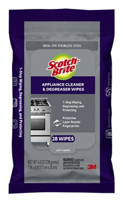 Scotch-Brite™ Appliance Cleaner & Degreaser Wipes 954-MAW-28, 6/1