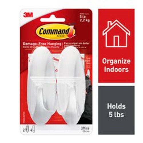 Command™ Large Designer Hooks 17083-OFES, 2 Pack