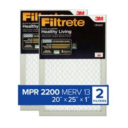 Filtrete™ Elite Allergen Reduction Filter EA03-2PK-1E, 20 in x 25 in x 1 in (50.8 cm x 63.5 cm x 2.5 cm)