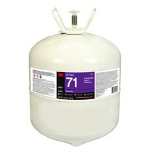 3M™ Hi-Tack Composite Spray Adhesive 71, Clear, Large Cylinder (Net Wt
30.0 lb), 1 Each/Case