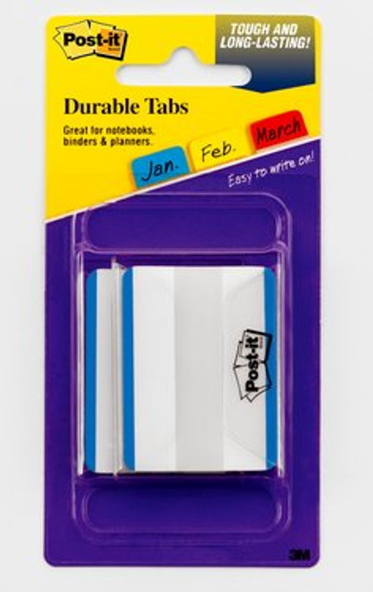 Post-it® Durable Tabs 686F-50BL, 2 in. x 1.5 in. (50,8 mm x 38 mm) Blue
pk/cs