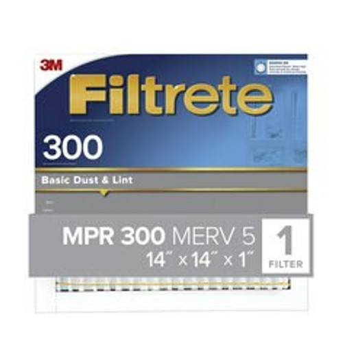Filtrete™ Basic Dust & Lint Air Filter, 300 MPR, 311-4, 14 in x 14 in x
1 in (35.5 cm x 35.5 cm x 2.5 cm)