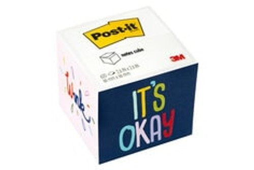 Post-it® Notes Cube CUBE-OKAY, 2.6 in x 2.6 in (66 mm x 66 mm)