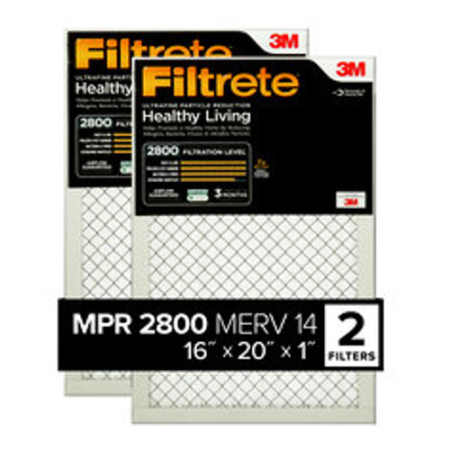 Filtrete™ Ultrafine Particle Reduction Filter UF00-2PK-1E, 16 in x 20 in x 1 in (40.6 cm x 50.8 cm x 2.5 cm)