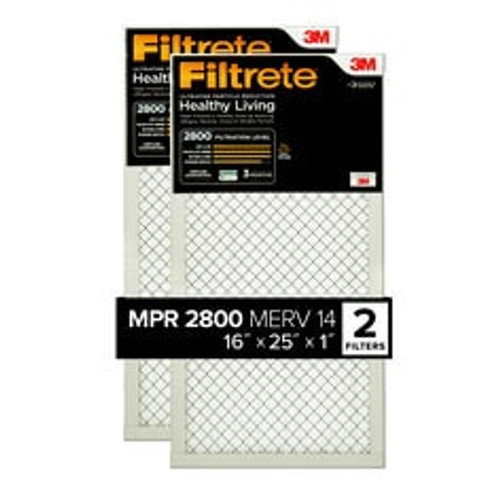 Filtrete™ Ultrafine Particle Reduction Filter UF01-2PK-1E, 16 in x 25 in x 1 in (40.6 cm x 63.5 cm x 2.5 cm)