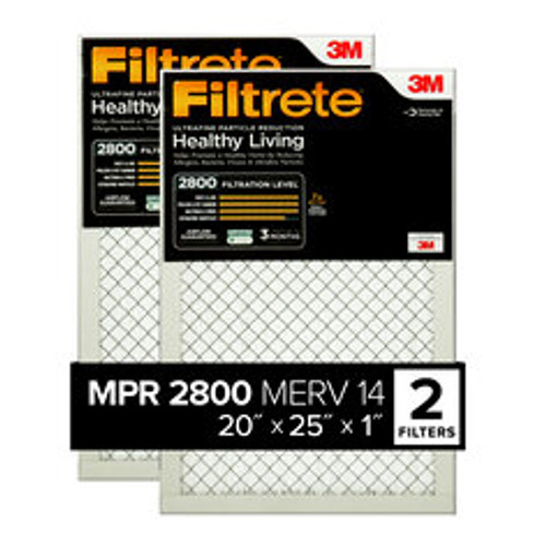 Filtrete™ Ultrafine Particle Reduction Filter UF03-2PK-1E, 20 in x 25 in x 1 in(50.8 cm x 63.5 cm x 2.5 cm)