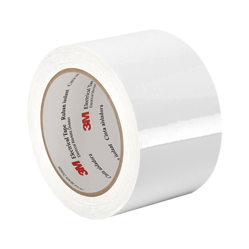 7000132837 3M Polyester Film Electrical Tape 1350F-1, 24 in x 72 yd Log, 3 in Paper Core, White, 1 Roll/Case