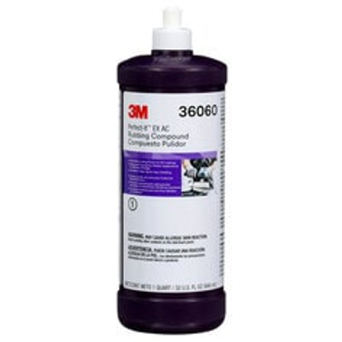 3M™ Perfect-It™ EX AC Rubbing Compound, 36060, 1 qt (32 fl oz), 6 per
case