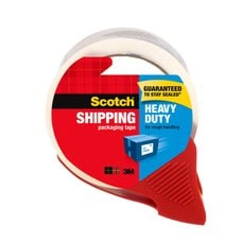 Scotch® Heavy Duty Shipping Packaging Tape 3850S-RD-6WC, 1.88 in x 38.2 yd (48 mm x 35 m), Refillable Dispenser