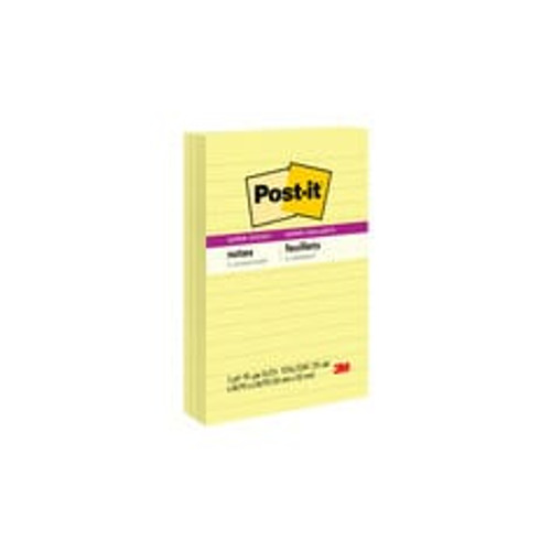 Post-it® Super Sticky Notes 660-3SSCY, 4 in x 6 in Canary Yellow, Lined,
3 Pads/Pack