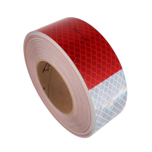 7010345631 3M Flexible Prismatic Conspicuity Markings 913-32 Red/White, DOT, 2 in x 50 yd