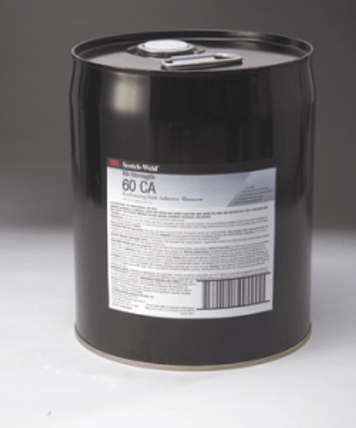 7010329921 3M General Purpose 60 CA Adhesive, Clear, 5 Gallon (Pail), Drum