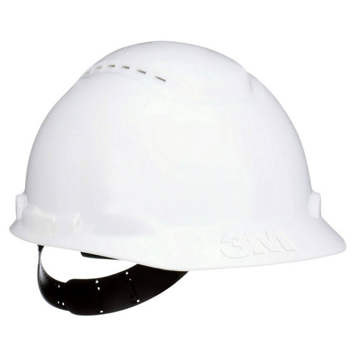 7100292373 3M Vented Hard Hat CHHWH1-V-12-DC, with PinLock Adjustment, White, 12/Case