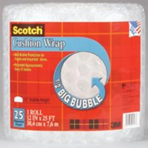 7100290815 Scotch Big Bubble Cushion Wrap BB7912-25-EF, 12 in x 25 ft.