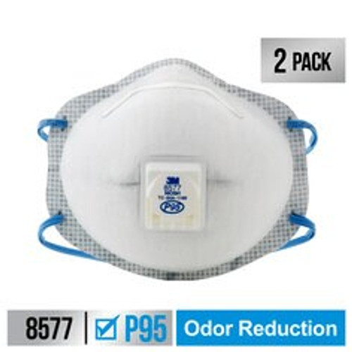 3M™ Paint Odor Valved Respirator, 8577P2-DC-PS, 2 eaches/pack, 6
packs/case