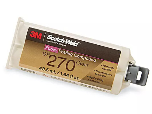 7100228179 3M Scotch-Weld Epoxy Potting Compound DP270, Clear, 200 mL Duo-Pak, 12/Case