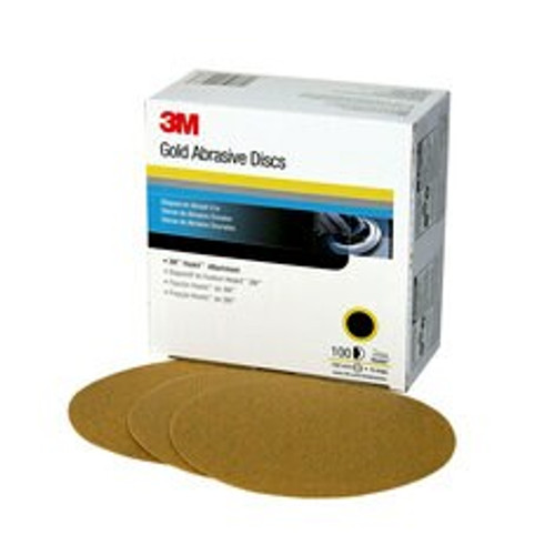 3M™ Hookit™ Gold Disc 216U 00972, 6 in, P500, 100 Discs/Carton, 4 Cartons/Case