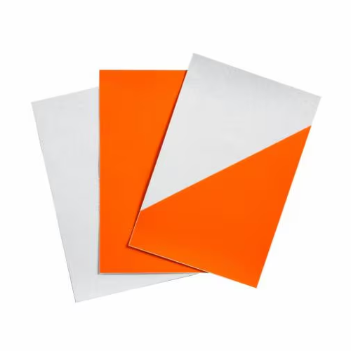 7100151557 3M Advanced Flexible Engineer Grade Pre-Striped Barricade Sheeting 7336R Orange/White, 6 in stripe/right, Configurable sheet