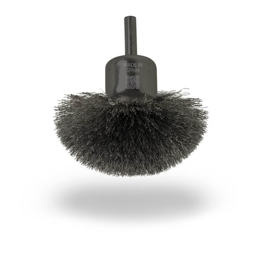 JAZ 11040 4" Flared Crimped End Brush, .008" 302 Stainless Steel, 1/4" Shank, Bulk Package