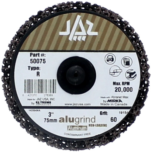 JAZ 58065 ALUGRIND Type 27 Mini Flap Disc, 2" x Type R, 40 Grit Alugrind, Bulk Package