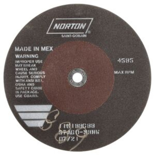 Norton 66253122824 10 x 3/32 x 5/8 In. B Non-Reinf Toolroom Cut-Off Wheel 57A 60 M BW T01/41